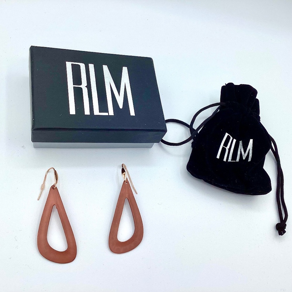 RLM Patina Openwork Drop Earrings in Dusty Rose. Brass is in rose tone. SALE $30